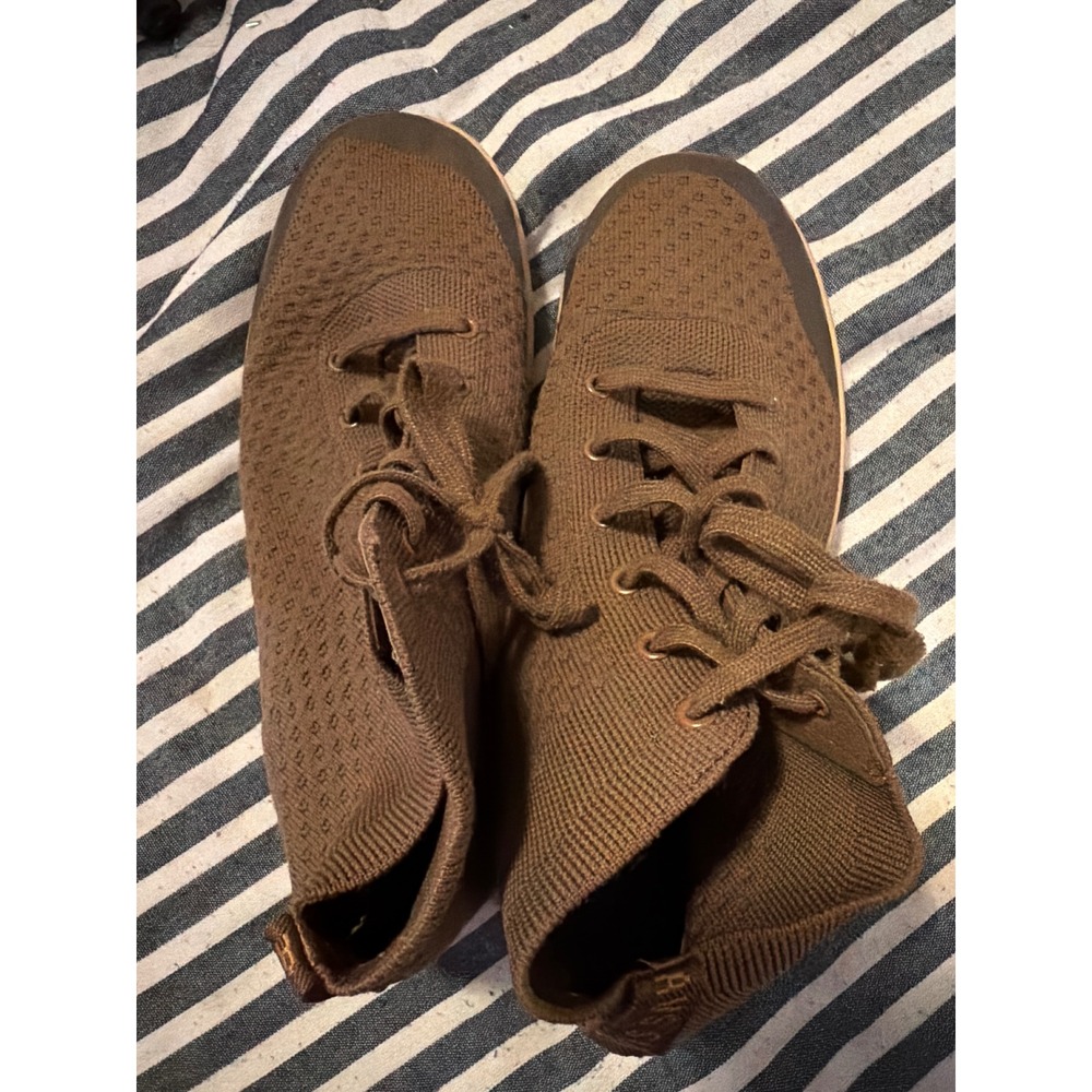SUAVS Zilker Brown Knit Sneakers Mens 10 Womens 12 Minimalist Travel Shoes